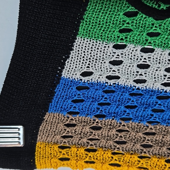 Simon Miller Mango Striped Openwork Knit Trouser Coastal Beach Vacation Boho - Picture 7 of 16